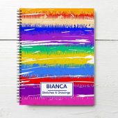 Cute rainbow stripes colorful ノートブック