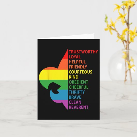 Cute Rainbow Style Scouting Law  カード (黄色い花)