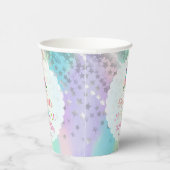 Cute Rainbow Unicorn Magical Birthday Party 紙コップ (右)