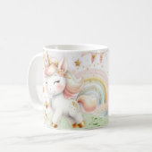  Cute Rainbow Unicorn Porcelain Mug コーヒーマグカップ (正面左)