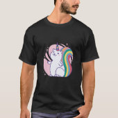 Cute rainbow unicorn squirrel tシャツ (正面)