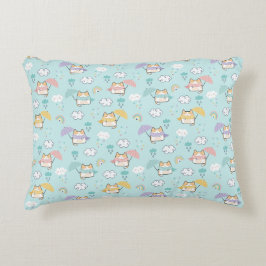 Cute Rainy Day Pattern Accent Pillow アクセントクッション