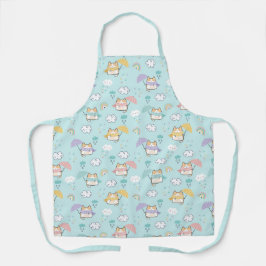 Cute Rainy Day Pattern Apron エプロン