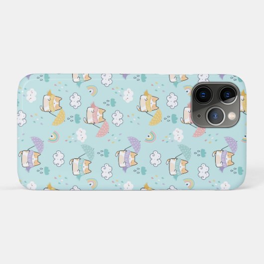 Cute Rainy Day Pattern  Case-Mate iPhoneケース (裏面(横))