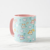 Cute Rainy Day Pattern Coffee Mug マグカップ (正面左)