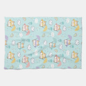 Cute Rainy Day Pattern Kitchen Towel キッチンタオル (横)
