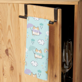 Cute Rainy Day Pattern Kitchen Towel キッチンタオル