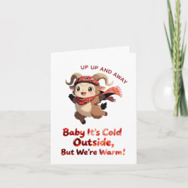 Cute Ram Winter Baby Shower Card 招待状