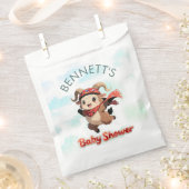 Cute Ram Winter Baby Shower Favor Bag フェイバーバッグ (クリップ留めされた状態)