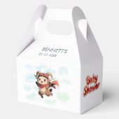 Cute Ram Winter Baby Shower Gable Box フェイバーボックス (裏面)