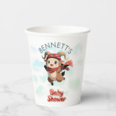 Cute Ram Winter Baby Shower Paper Cup 紙コップ (正面)
