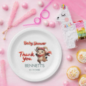 Cute Ram Winter Baby Shower Paper Plate ペーパープレート (パーティー)