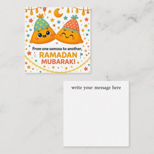 Cute Ramadan Mubarak  ノートカード (正面/裏面)