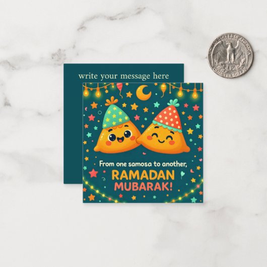 Cute Ramadan Mubarak  ノートカード (正面/裏面インサイチュ)