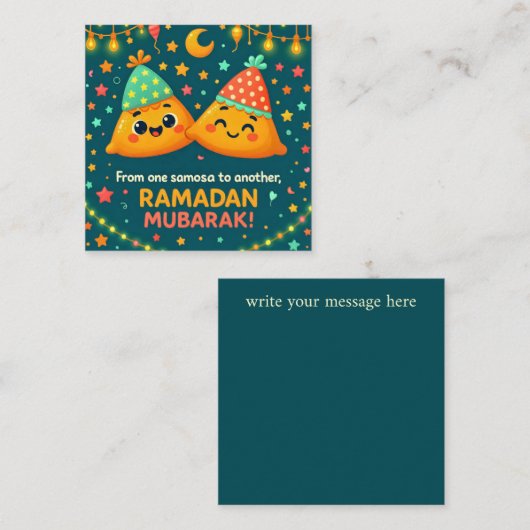 Cute Ramadan Mubarak  ノートカード (正面/裏面)