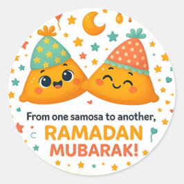 Cute Ramadan Mubarak  ラウンドシール