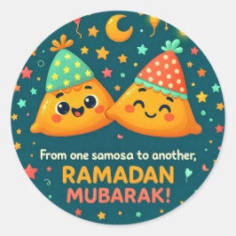 Cute Ramadan Mubarak  ラウンドシール