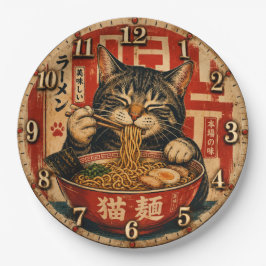 Cute Ramen Cat ペーパープレート
