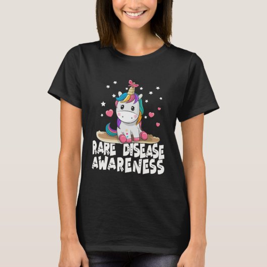 Cute Rare Disease Awareness Unicorn Tシャツ (正面)