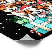 Cute Rat Terrier Le Dog Christmas Tree Xmas ポスター (角)