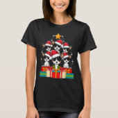Cute Rat Terrier Le Dog Christmas Tree Xmas Hat Lo Tシャツ (正面)