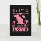 Cute Rat & Valentines Day カード (正面)
