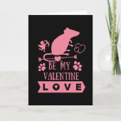Cute Rat & Valentines Day カード (正面)