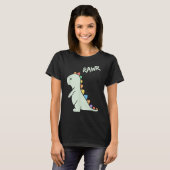 Cute Rawr Dinosaur Cartoon Kids Design Tシャツ (正面フル)