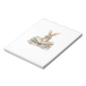 Cute Reading Bunny Glasses Books Bookworm Reader T ノートパッド (回転)