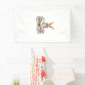 Cute Reading Bunny Glasses Books Bookworm Reader T 横断幕 (インサイチュ)