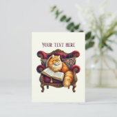 Cute reading cat lovers ポストカード (スタンド正面)