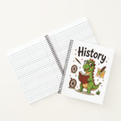 Cute Reading Dinosaur History Buff Notebook  ノートブック (内部)