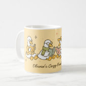 Cute Reading Goose Mug コーヒーマグカップ (正面左)