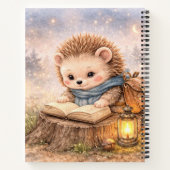 Cute Reading Hedgehog Personalized Kids Journal ノートブック (裏面)