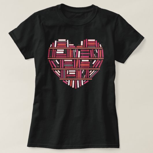 Cute Reading Library Books Lover Heart Librarian G Tシャツ (デザイン正面)