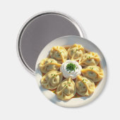 Cute Realistic Pierogi マグネット (正面/裏面)