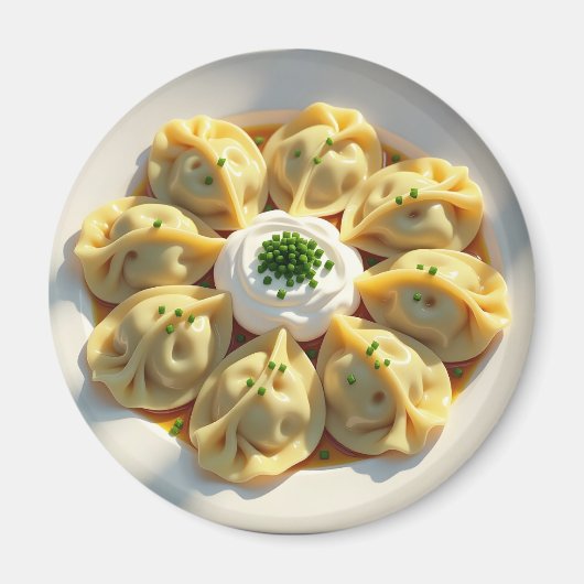 Cute Realistic Pierogi マグネット (正面)
