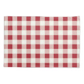 Cute Red and Cream Gingham 枕カバー (裏面)