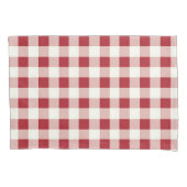 Cute Red and Cream Gingham 枕カバー (正面)