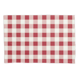 Cute Red and Cream Gingham 枕カバー
