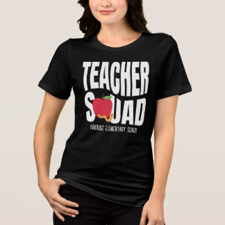 Cute Red Apple Teacher Squad トライブレンドＴシャツ