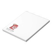 Cute Red Bakery Cake Mixer Notepad ノートパッド (回転)