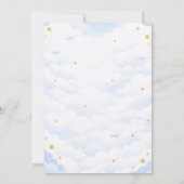 Cute Red & Blue Airplane Balloon 5th Birthday 招待状 (裏面)