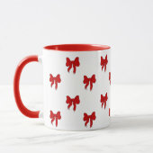 Cute Red Bow Pattern Mug | Gift for Her マグカップ (左)
