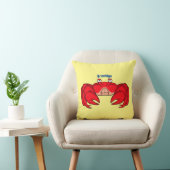 Cute red crab cartoon illustration  クッション (椅子)