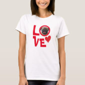  Cute Red Dog Mom Puppy Love Personalized Photo Tシャツ (正面)