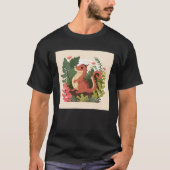 Cute Red Dragon in a garden forest Tシャツ (正面)