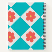 Cute Red flowers Personalized Name Spiral Notebook ノートブック (裏面)