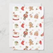 Cute Red Green Boys Oh What Fun Birthday 招待状 (裏面)