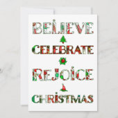 Cute Red Green Christmas Pattern シーズンカード (正面)